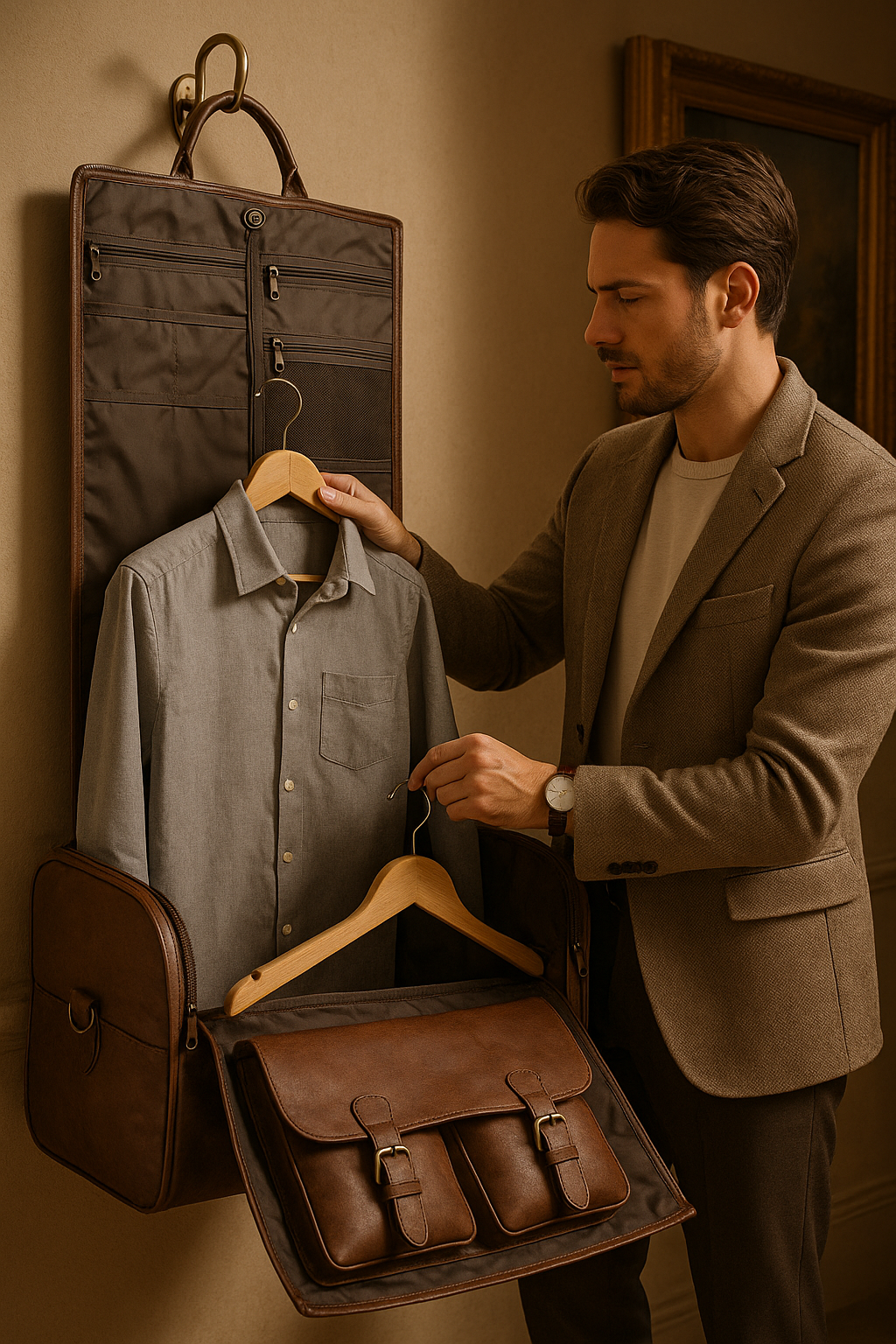 TripMate – Convertible Leather Travel Garment Bag