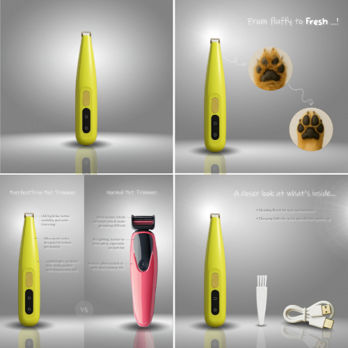 PurrfectTrim™ LED Pet Trimmer – Precision Grooming Made Easy