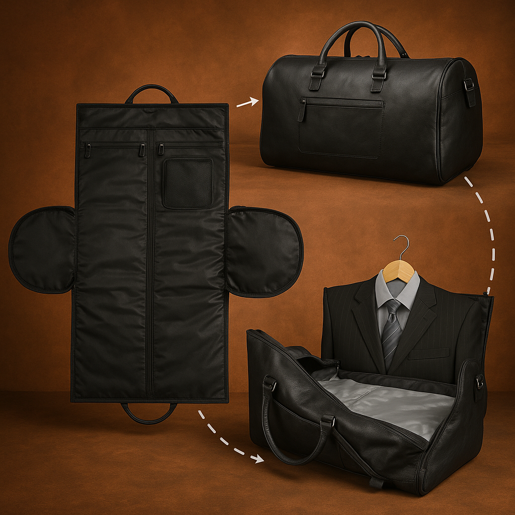 TripMate – Convertible Leather Travel Garment Bag